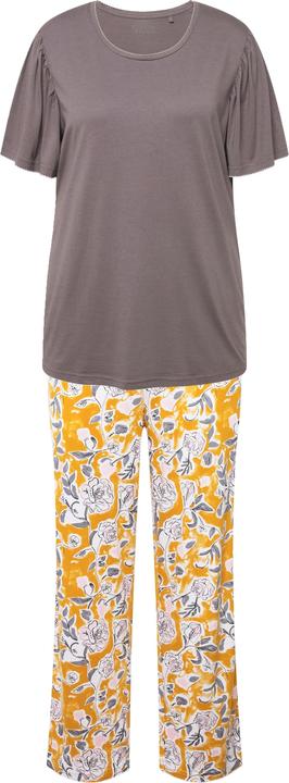 Produktbild Ulla Popken Pyjama, Blüten, U-Boot-Ausschnitt, Halbarm, Taschen (42, 44)