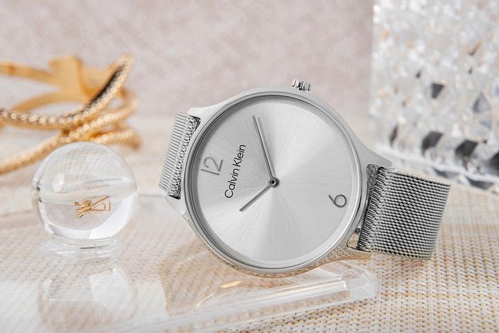 Immagine prodotto Calvin Klein Maglia senza tempo 38 Argento (Orologio da polso analogico, 38 mm)