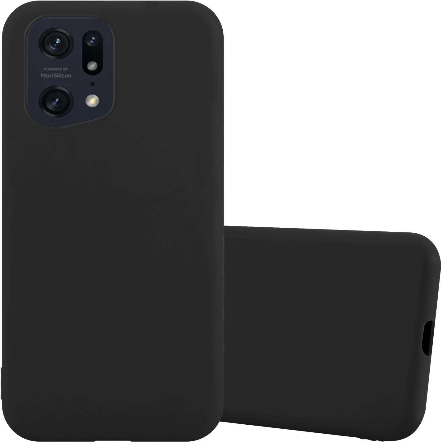 Cadorabo TPU Candy Hülle für Oppo FIND X5 PRO (Oppo Find X5 Pro), Smartphone Hülle, Schwarz