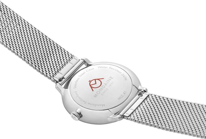 Actual product image Mondaine MLE.41210.SM Men's watch Doppio 41mm (Swiss made, Analogue wristwatch, 41 mm)