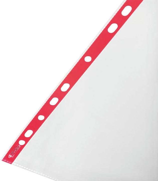 Produktbild Herlitz Broschürenhülle, DIN A4, glasklar, farbiger Aussenrand 0,070 mm, aus PP-Folie (A4, 50x)