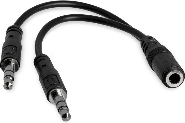 Produktbild StarTech 3,5mm Audio Klinke Y Kabel - Headset Splitter - 1 x 3,5mm (Buchse) 2 x 3,5mm (Stecker) (Splitter)