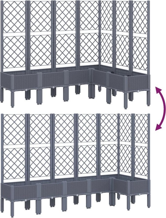 Actual product image VidaXL Planter with trellis PP