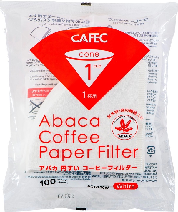 Image du produit CAFEC Papier filtre Abaca Cup 1, 100 pièces