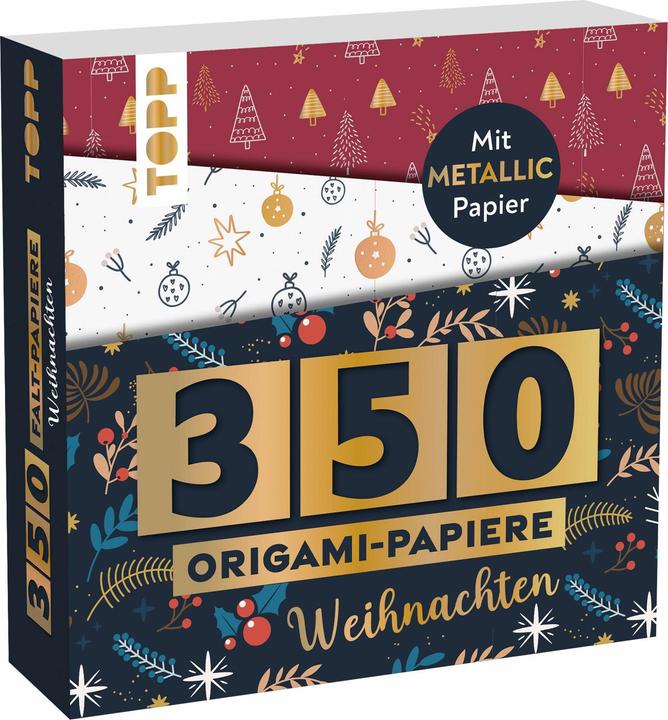 Actual product image Topp Täubner:350 Origami papers - Christmas (80 g/m², 350 x)