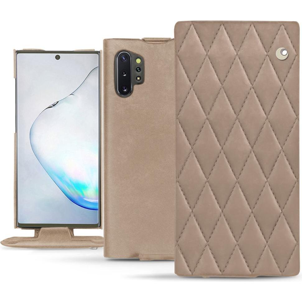 Noreve Lederschutzhülle vertikal (Samsung Galaxy Note 10+), Smartphone Hülle, Beige