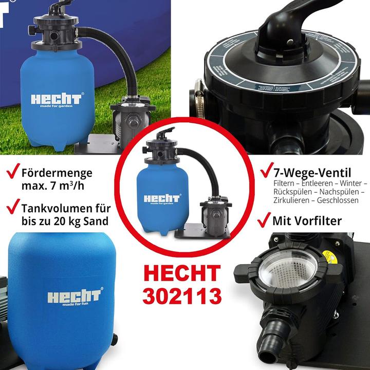 Produktbild Hecht 302113 Sandfilteranlage