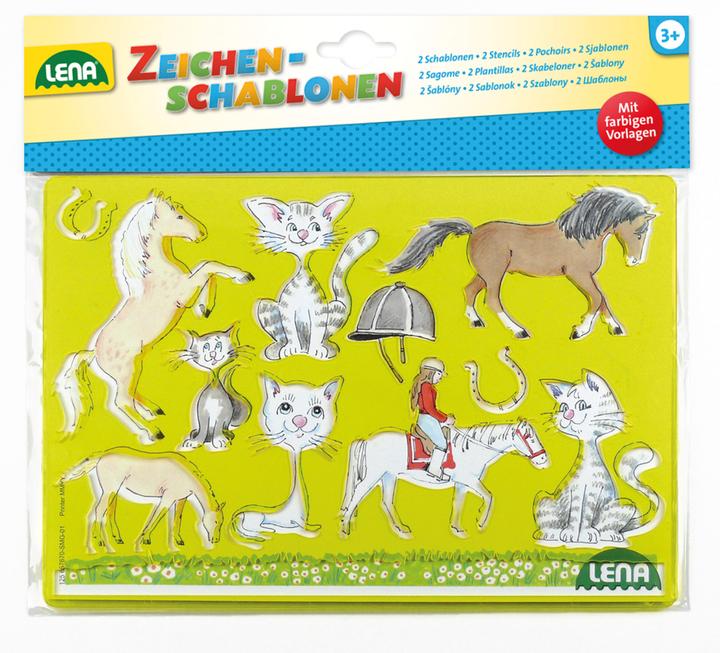 Immagine prodotto Lena Stencil di disegno cavalli e gatti