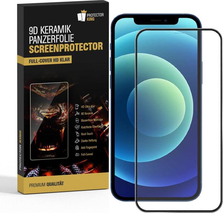 Produktbild Protectorking 2x Ceramic-Glass Full Cover HD Klar (2 Stück, Apple iPhone 12 Pro)