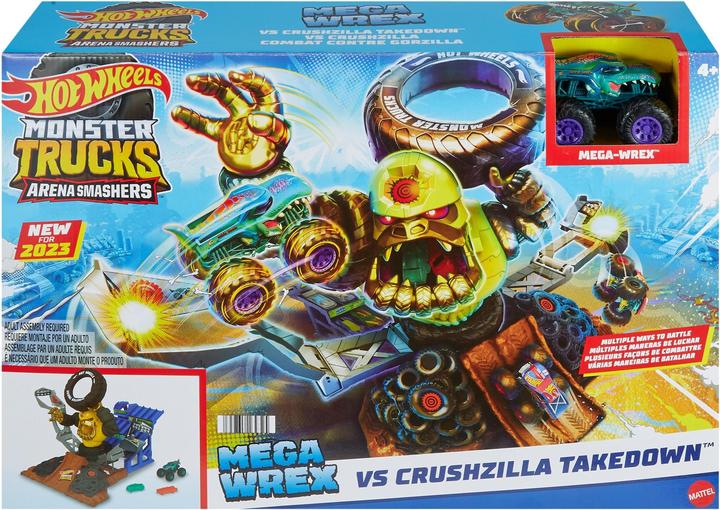 Image du produit Hot Wheels Monster Trucks ARENA SMASHERS™ MEGA-WREX™ VS CRUSHZILLA TAKEDOWN™ Playset
