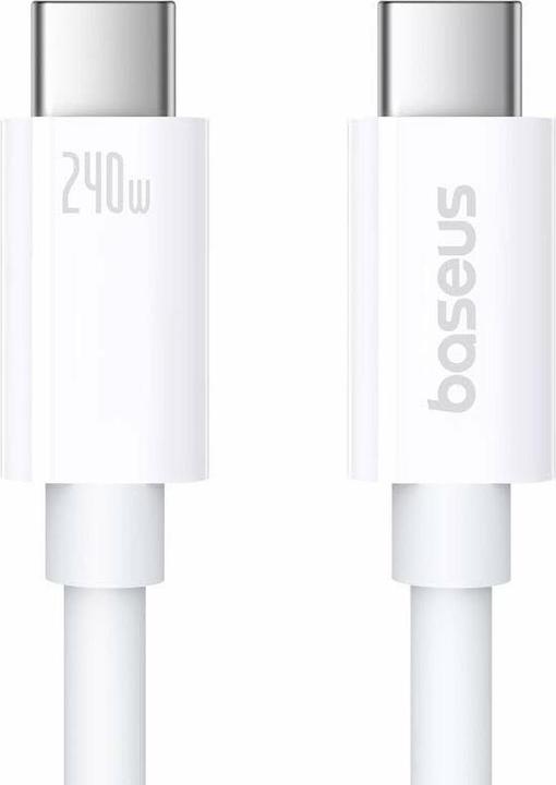 Produktbild Baseus fast Charging Cable Superior 2 USB-C to USB-C 240W, 1,8m (white) (1.80 m, 240 W)