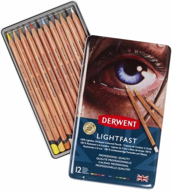 Actual product image Derwent Lightfast coloured pencils, 4 mm, multicoloured, 12 pieces (12 x)