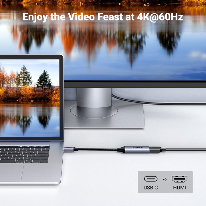 Image du produit Ugreen Adaptateur USB-C vers HDMI (USB-C, 10 cm)