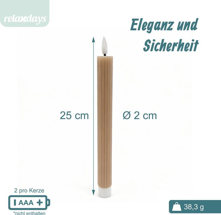 Produktbild Relaxdays 2x LED-Stabkerzen (2x)