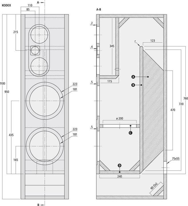 Produktbild Monacor KODEX 3-Wege Lautsprecher Bausatz (Set)