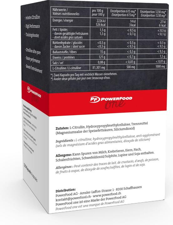 Actual product image Powerfood High Grade Citrulline (1 Piece, Capsules)