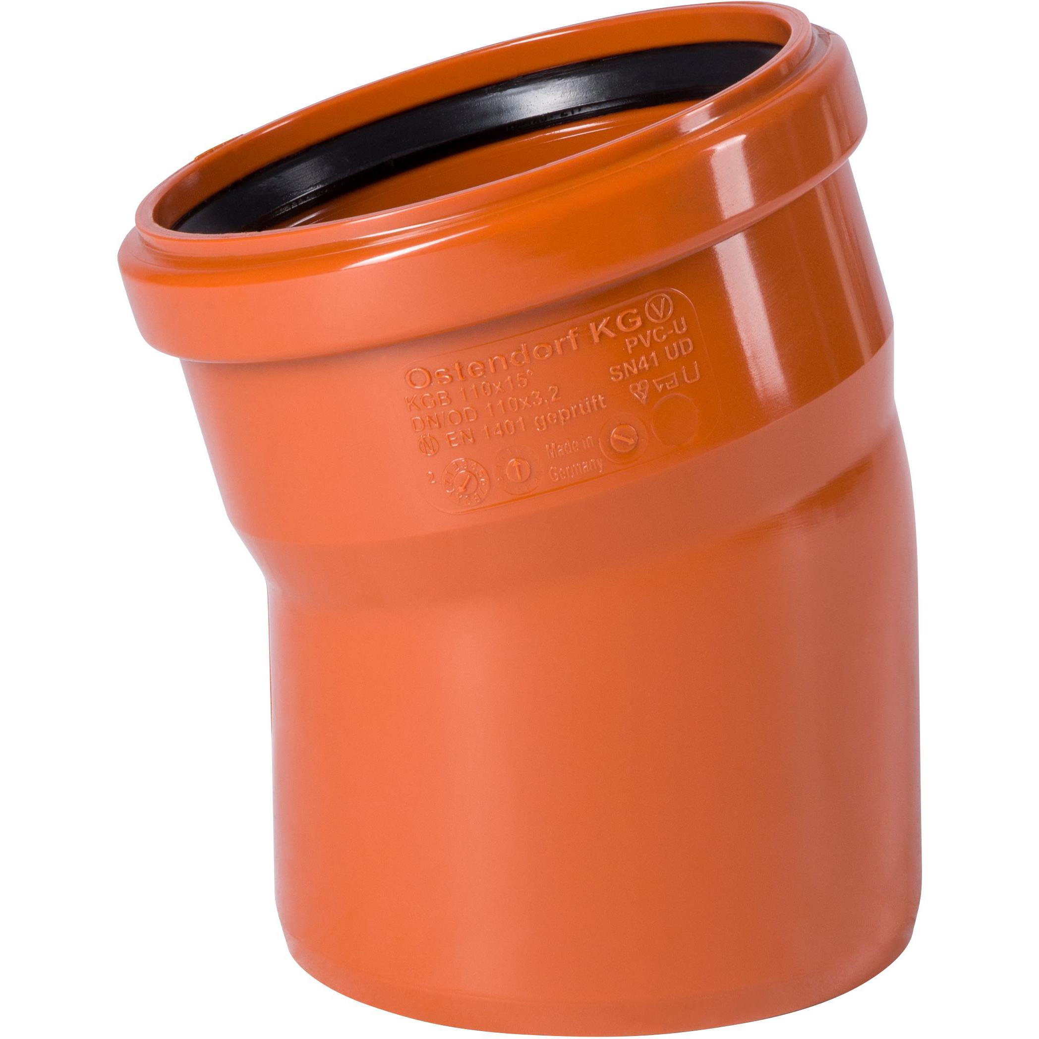 Thumbnail - Csdk SL, Zubehör Sanitärinstallation, Elbow 15 ° KGB for external sewage 110mm (20100)
