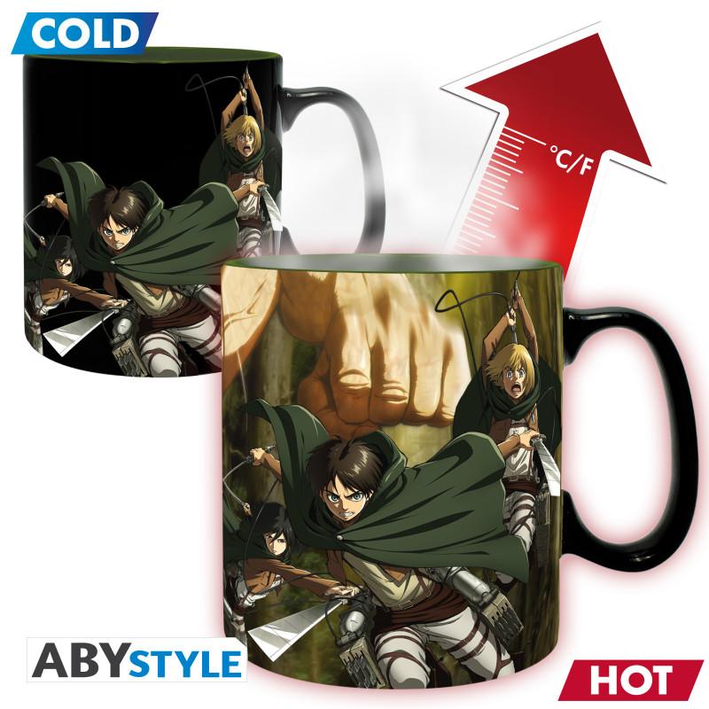 Abystyle Multicolore Attack On Titan Tazza Heat Change 460Ml: Titans3, Tazze,
