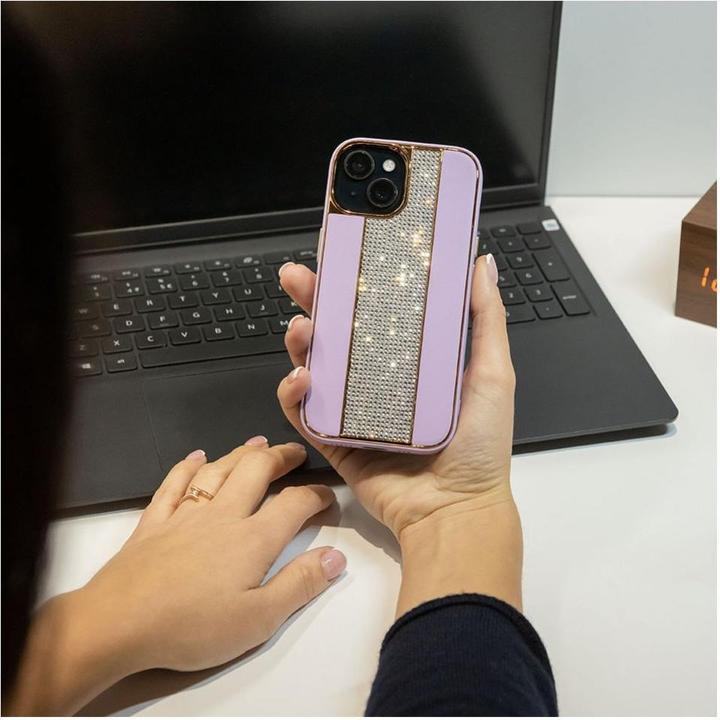 Produktbild iLike iPhone 15 Diamonds and Leather Case (Apple iPhone 15)