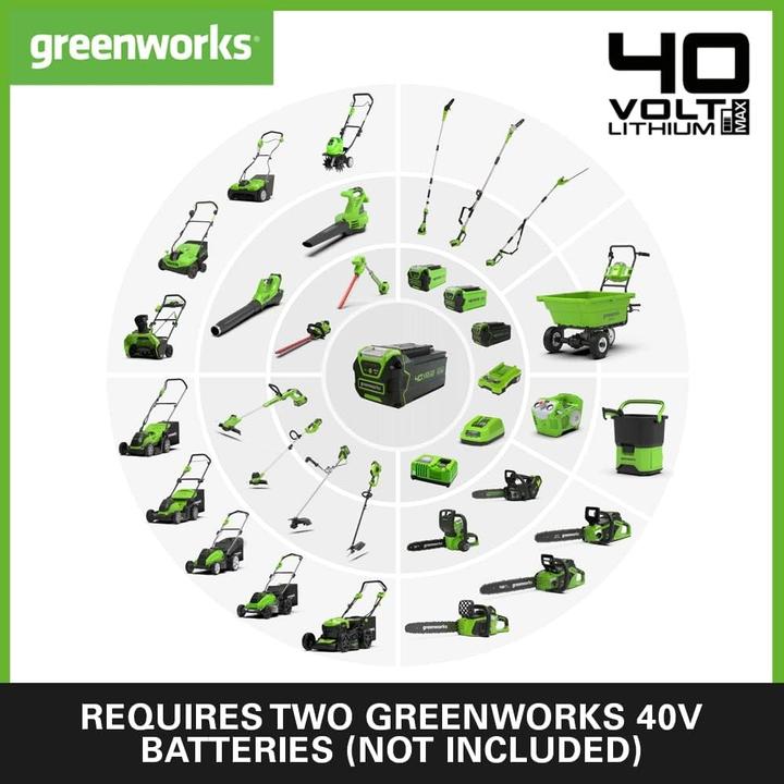 Productafbeelding Greenworks GD40AB 40V accu-axiaalblazerZONDER BATTERIJ EN BATTERIJLADER (Oplaadbare batterij, Werkt op batterijen, Bladblazer)