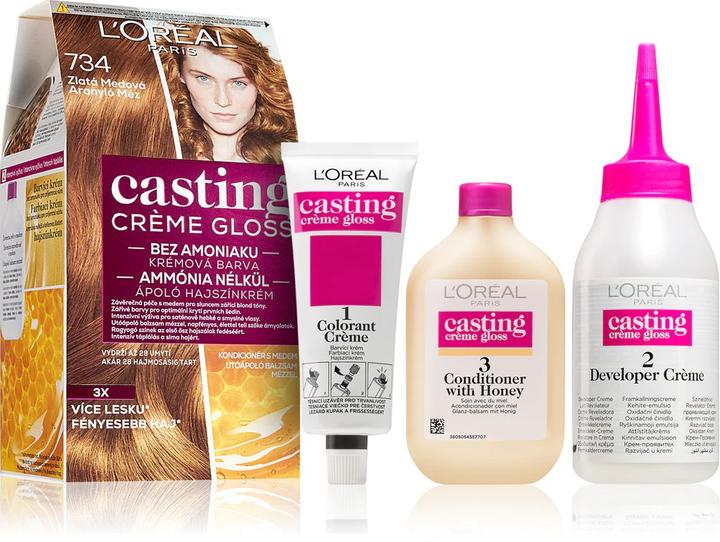 Productafbeelding L'Oréal Paris Loreal Professionnel - Haarkleuring Casting Crème Gloss 734 Zlatá medová