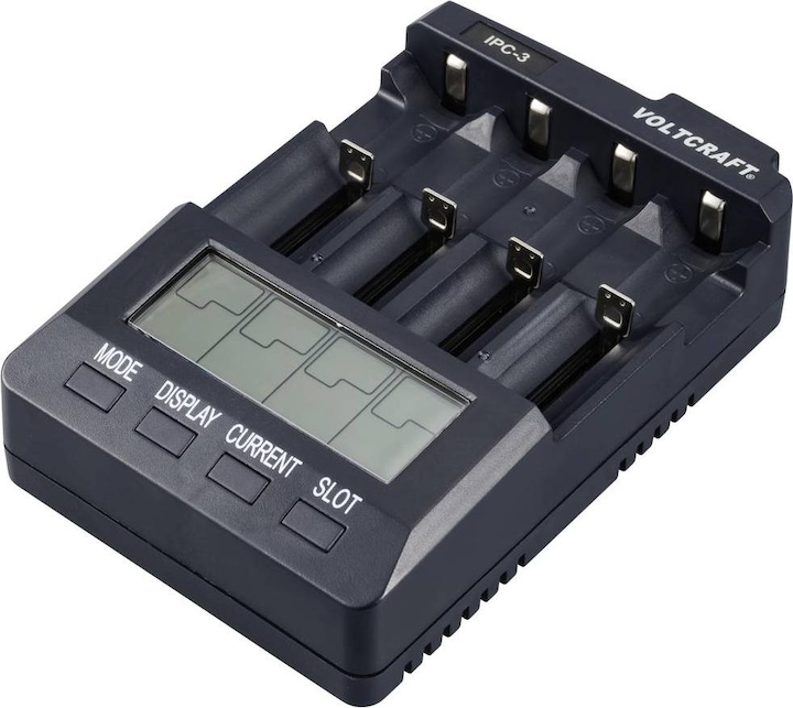 Produktbild Voltcraft Rundzellen-Ladegerät IPC-3 (1 Stk., 14500, 18650, AA, CR123A, Ladegerät ohne Akku)