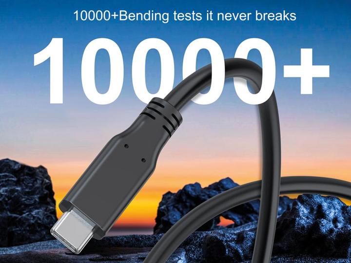 Actual product image HQ Power USB cable - USB 2.0 C to C 60W, 480Mbps,nickel plated, TPE cable - 1 metre (1 m, USB 2.0, 60 W)