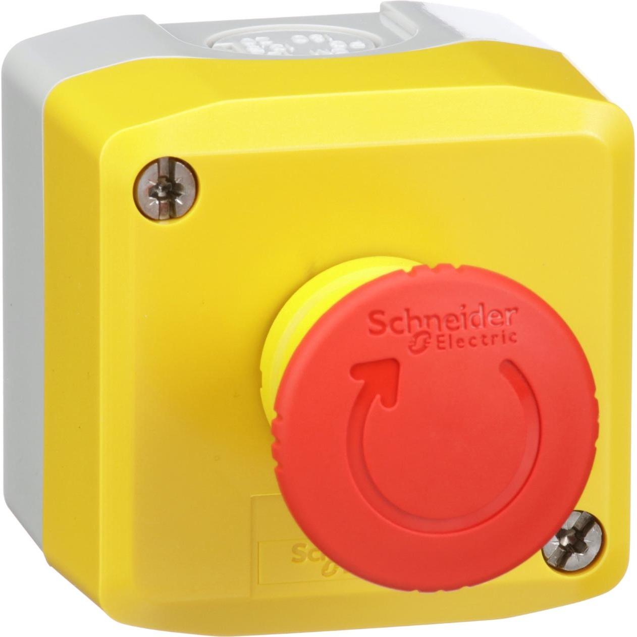 Schneider Electric Not Aus Schalter TASTERGEHÄUSE 600VAC 10A XALB SP, Taster + Schalter
