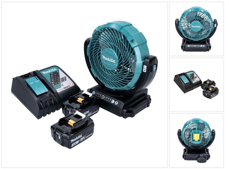 Produktbild Makita DCF 102 RF Akku Ventilator Lüfter 18 V 18 cm + 2x Akku 3,0 Ah + Ladegerät