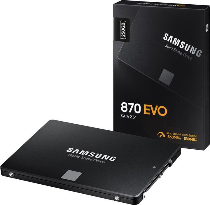Actual product image Samsung 870 EVO (250 GB, 2.5")