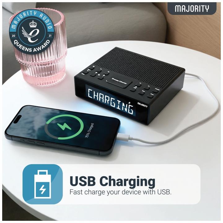 Actual product image Majority Knapwell DAB+ Radio mit Wecker (DAB+, FM, Bluetooth)