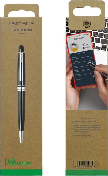 Immagine prodotto 4smarts stilo 2 in 1 nero/argento, produttore compatibile