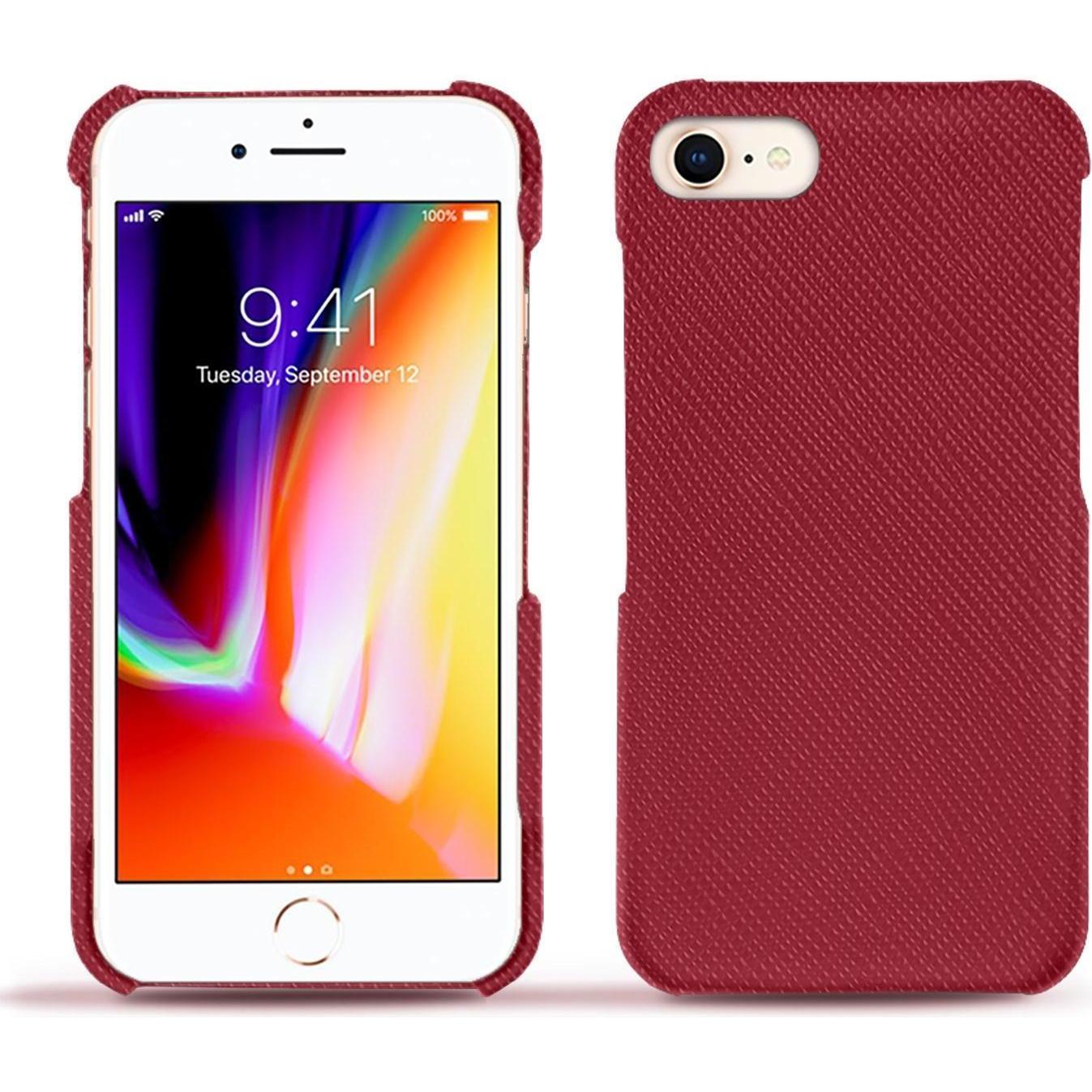 Noreve Lederschutzhülle (Apple iPhone 8), Smartphone Hülle, Rot