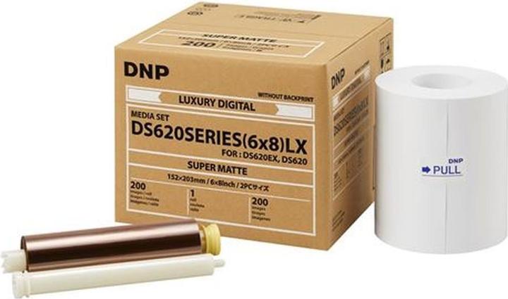 Produktbild DNP Papier Super Matte 1 Rolle je 200 St. 15x20 für DS620 (200 x, 15 x 20 cm)