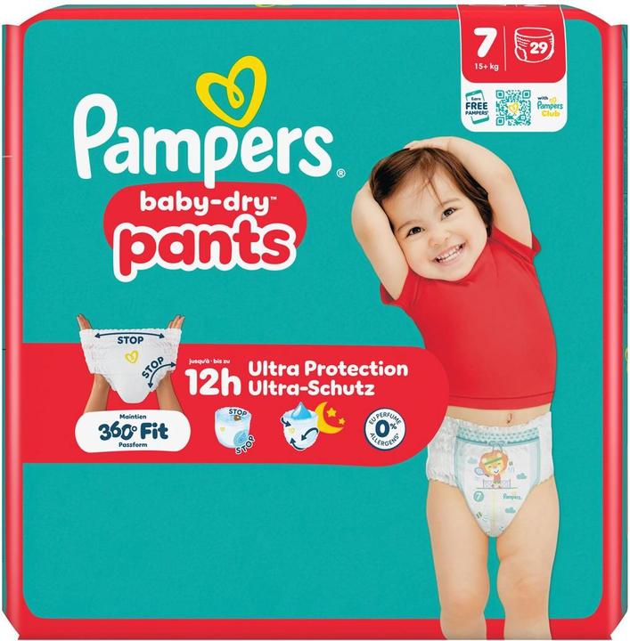 Actual product image Pampers Baby Dry Pants Gr.7 Extra Large 15+kg Windeln Sparpack 29 Stück (Size 7, 29 pcs.)