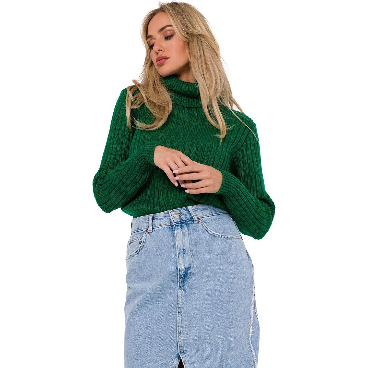 Thumbnail - Made of Emotion, Damen, Pullover, Rollkragenpullover model, Grün, (L)