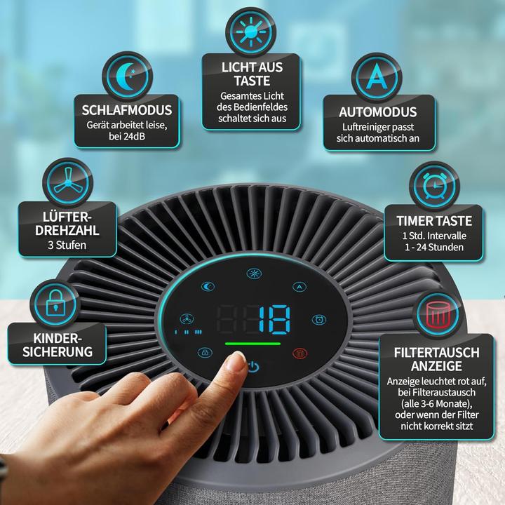 Produktbild Grundig Extra leiser HEPA-Luftreiniger (49 m²)