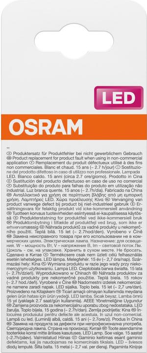 Image du produit Osram LED Leuchtmittel LED Retrofit CLASSIC A 3.4W 827 Clear E27 Warm weiss 4099854466632 (E27, 470 lm, 6x)