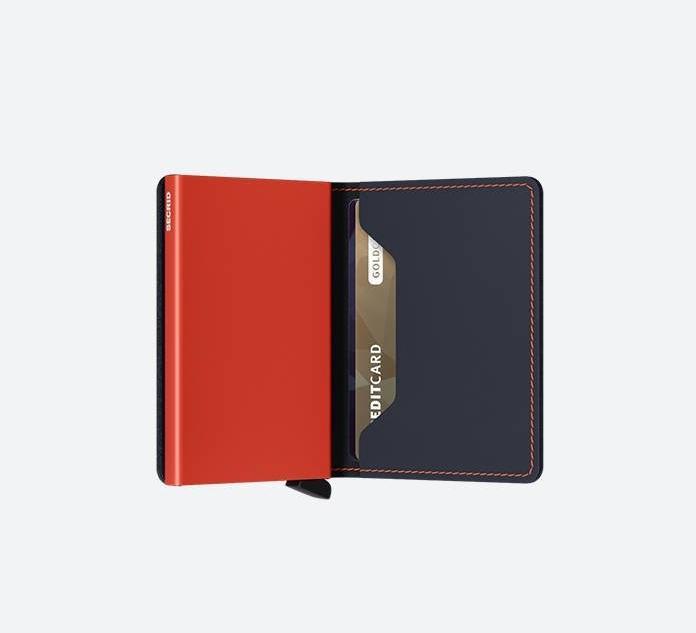 Actual product image Secrid Slimwallet Matte Nightblue & Orange
