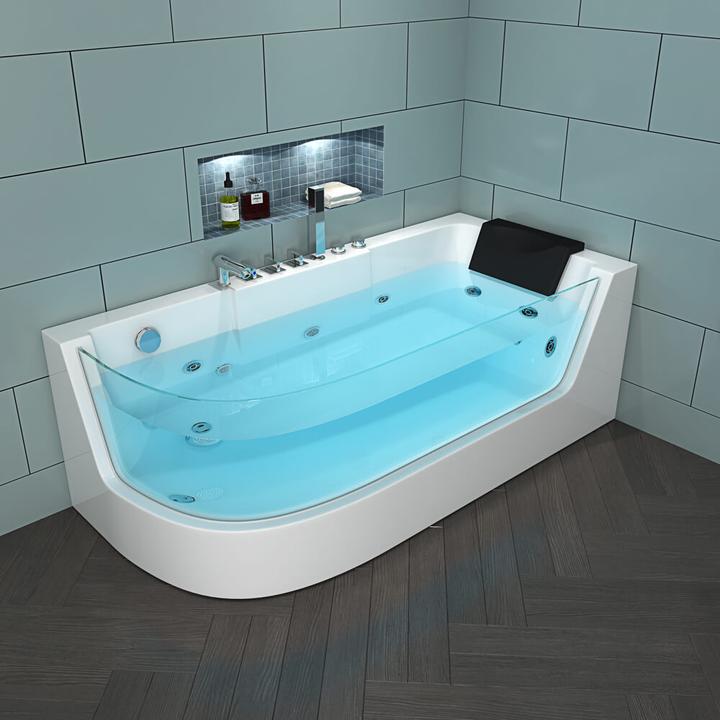 Produktbild Home Deluxe Whirlpool Badewanne INFINITY (links) Farblichttherapie - 170x80cm (80 cm, 170 cm)