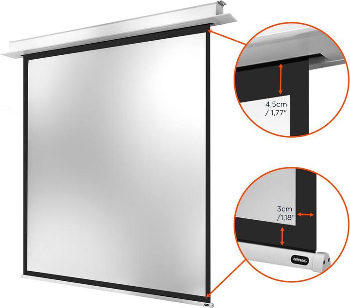 Produktbild Celexon Electric Professional Plus Ceiling Recessed - Leinwand - Deckenmontage möglich - (88.98", 1:1)