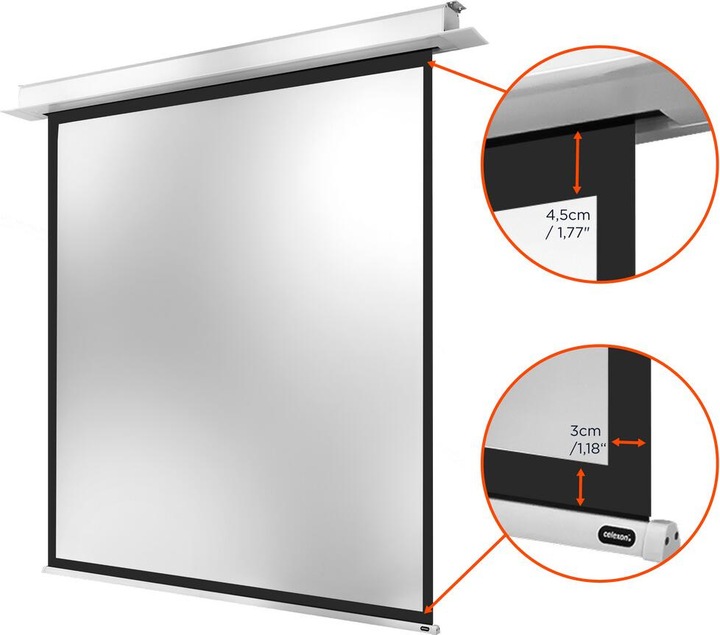 Productafbeelding Celexon Electric Professional Plus Plafondinbouw - Scherm - Plafondmontage - Inzetbaar. (88.98", 1:1)