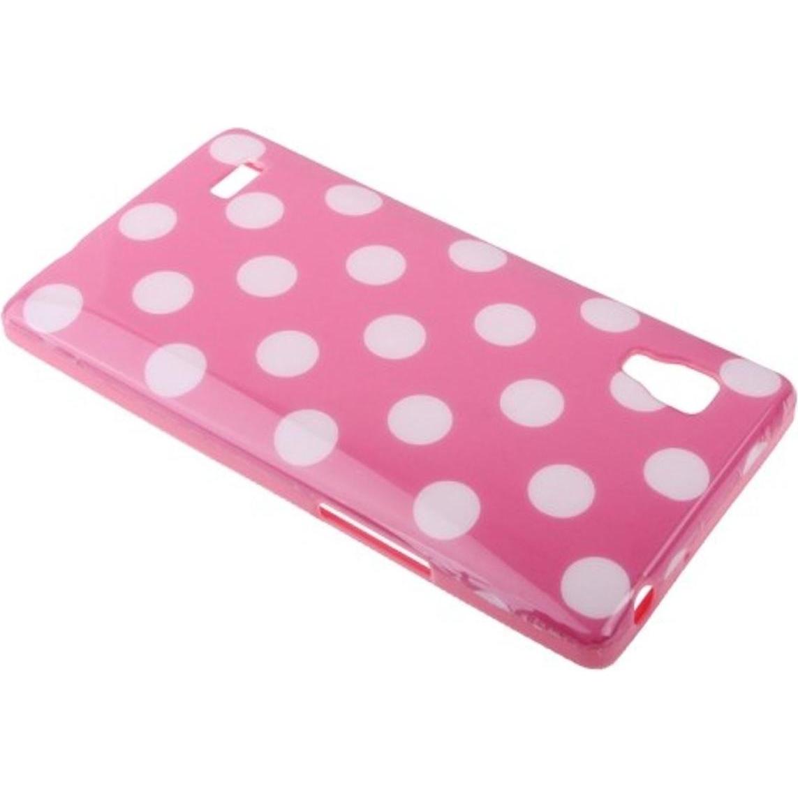 Thumbnail - König Design Schutzhülle TPU Punkte Case für Handy LG Optimus L9 / P760 (LG Optimus L9), Smartphone Hülle, Rosa