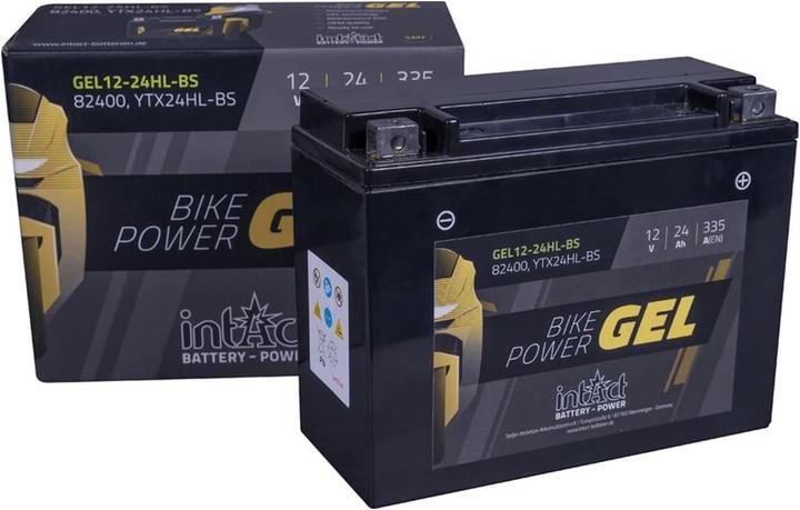 Actual product image Intact GEL12-24HL-BS Bike-Power GEL 24Ah Motorcycle Battery (DIN 82400) YTX24HL-BS (12 V, 24 Ah, 335 A)