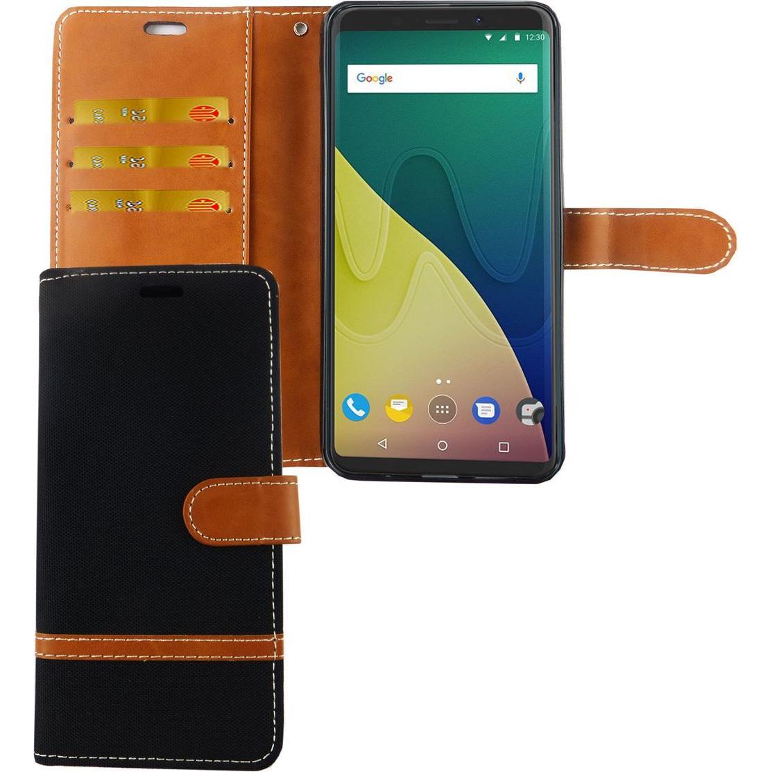 Thumbnail - König Design Hülle Handy Schutz für Wiko View XL Case Cover Tasche Wallet Etui Handyhülle Neu (Wiko View XL), Smartphone...