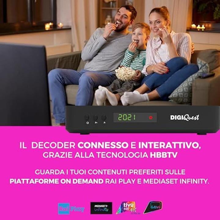 Actual product image Digiquest TivuSat Q80 UHD decoder (DVB-T2, DVB-S2, CI Shaft)