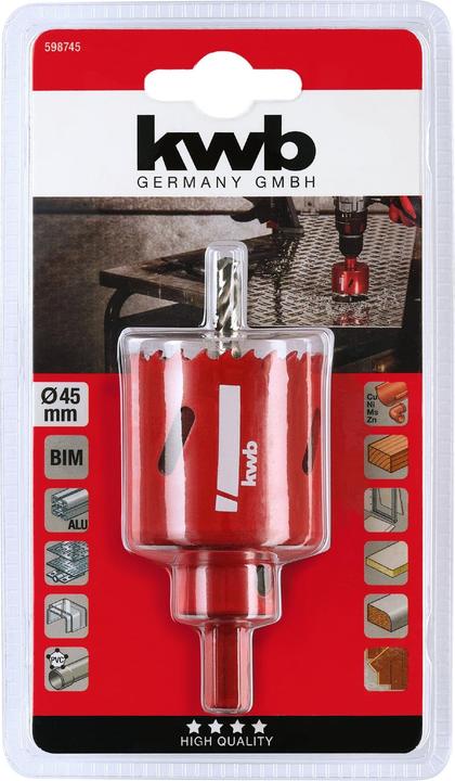 Produktbild kwb HSS BIM Lochsäge 45 mm (45 Millimeter)