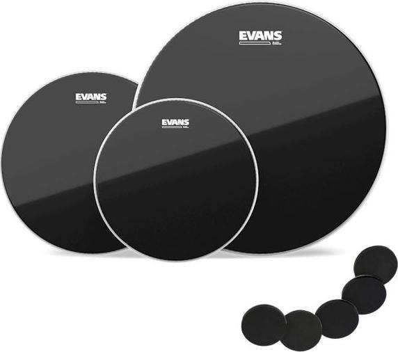 Produktbild Evans ETP-CHR-F Black Chrome Tompack Fusion 10-12-14 mit Damper Pads (Schlagzeug)