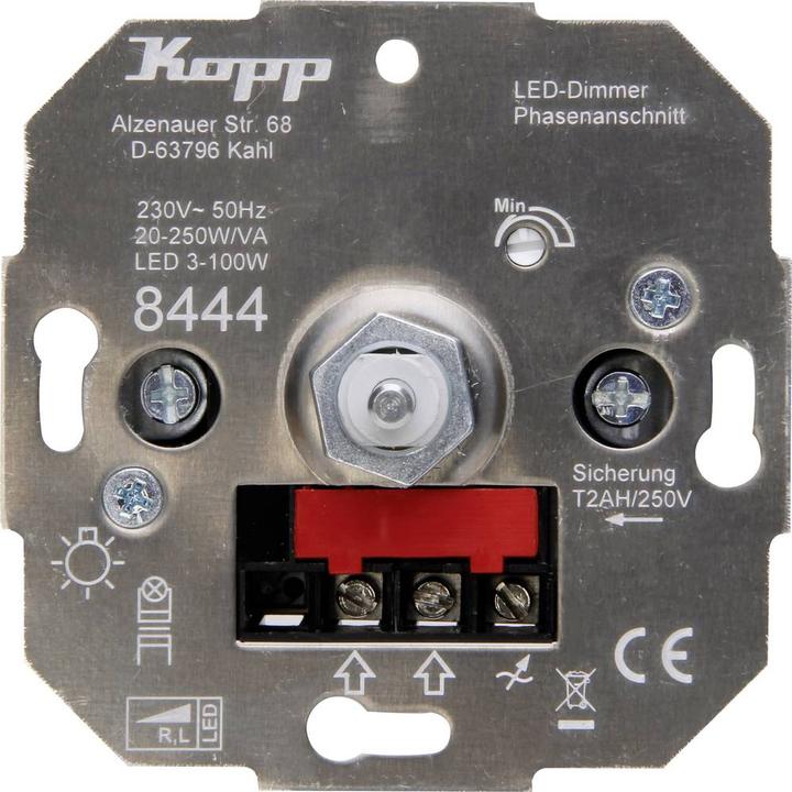 Produktbild Kopp Unterputz Dimmer Geeignet für LEDLampe Halogenlampe Glühlampe