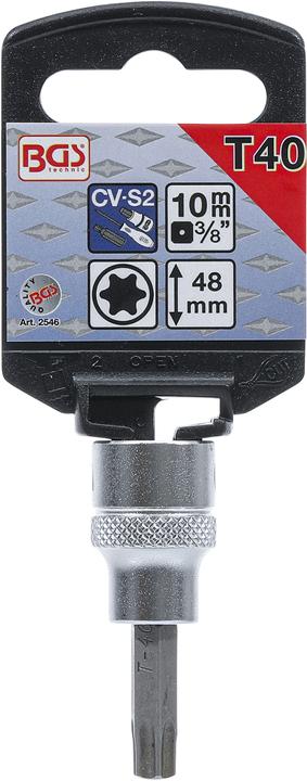 Produktbild BGS Bit-Einsatz Antrieb Innenvierkant 10 mm (3/8") T-Profil (für Torx) T40 (T40)